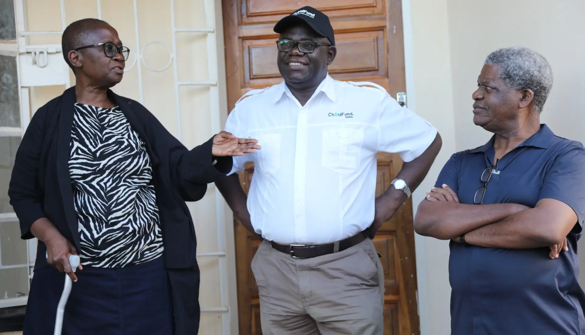 The board members, after inspecting the Luangwa Skills Center.